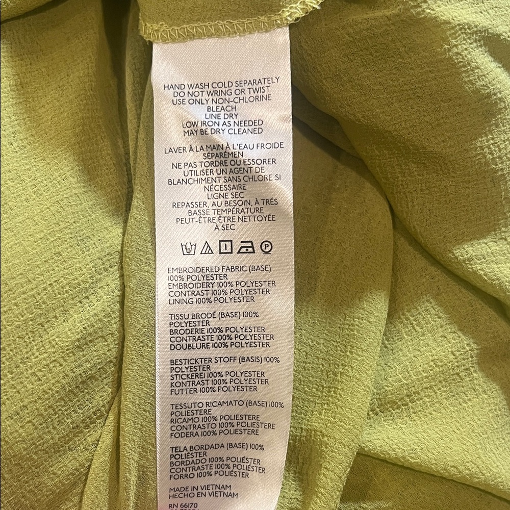 Free People Chartreuse Lace Flare Dress - Picture 10 of 10